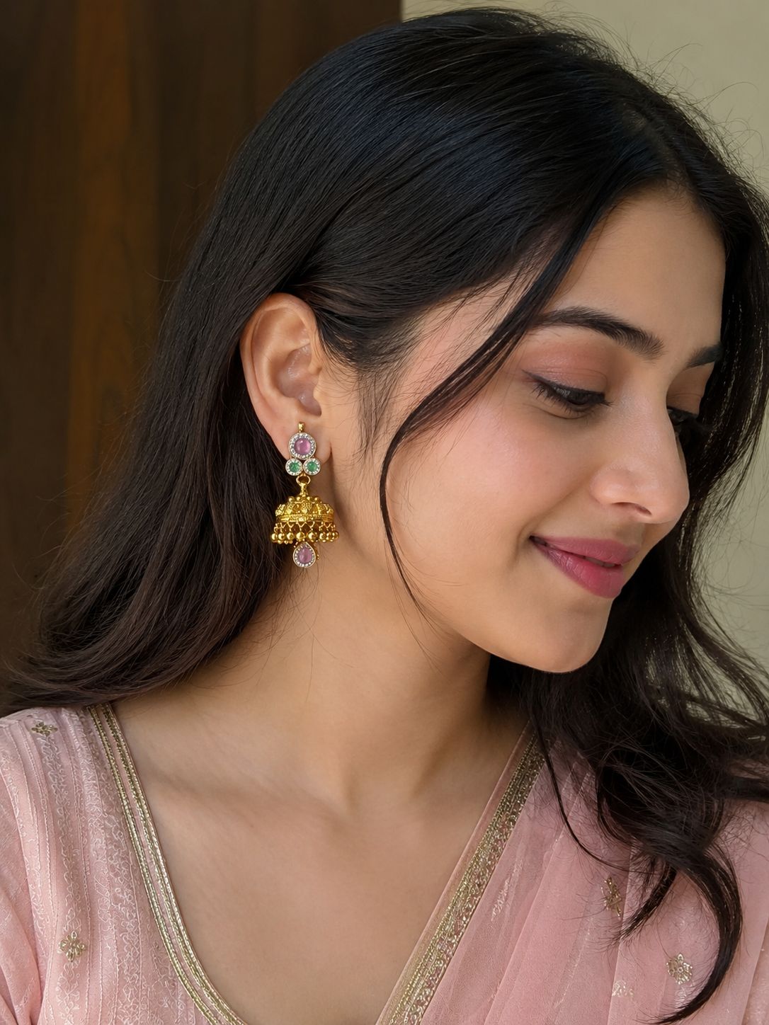 Petite Rose Jhumki